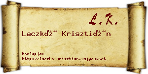 Laczkó Krisztián névjegykártya