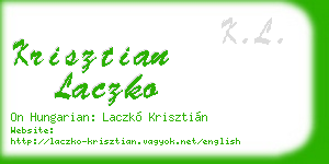 krisztian laczko business card