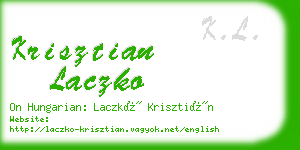 krisztian laczko business card